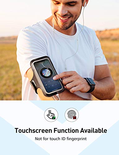 Mpow Brazalete Deportivo para Corre.Soporte para Llaves, cables y tarjetas,Antideslizante Contra Sudor,Brazalete Movil para iPhone 11/XR/XS/ X/ 8/7/6,LG hasta 6.1 pulgas