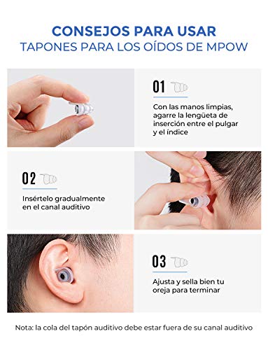 Mpow Tapones Oídos de Alta Fidelidad (2 Pares), 28dB SNR Tapones para Los Oídos de Concierto, Tapones para los oídos música con Reducción de Ruido para Músicos, Festival,Caja Portátil de Aluminio