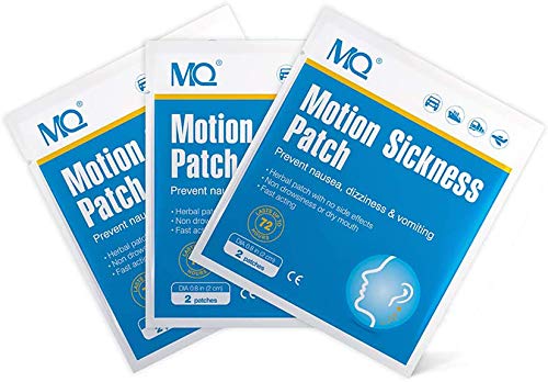MQ 14/28/42 ct parche de enfermedad por movimiento para paseos en coche y barco, crucero y viajes en avión, alivia las náuseas, mareos y vómitos por mareo, acción rápida y sin efectos secundarios, 14