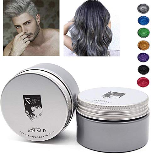MQFORU Cera para el cabello, 8 colores, profesional, de una aplicación, cera para el cabello, lavable, para fiestas, cosplay, clubes, utilizable por mujeres y hombres, púrpura, 100 g
