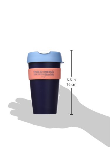 Mr. Wonderful Taza reutilizable KeepCup "Chute de energía para empezar bien el día", grande