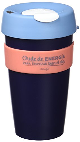 Mr. Wonderful Taza reutilizable KeepCup "Chute de energía para empezar bien el día", grande