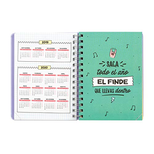Mr. Wonderful WOA09977ES, Agenda, Multicolor, Tamaño Único