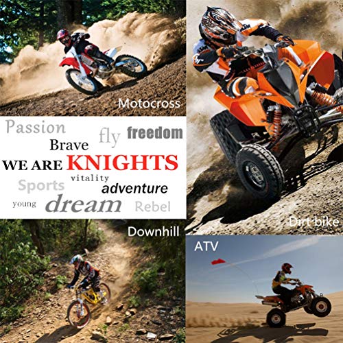 MRDEAR Casco de Motocross Hombre (5 Pcs) - Negro y Rojo - Casco MTB Integral Off-Road Enduro Racing Scooter Motocicleta Quad · Dot Certificado,L