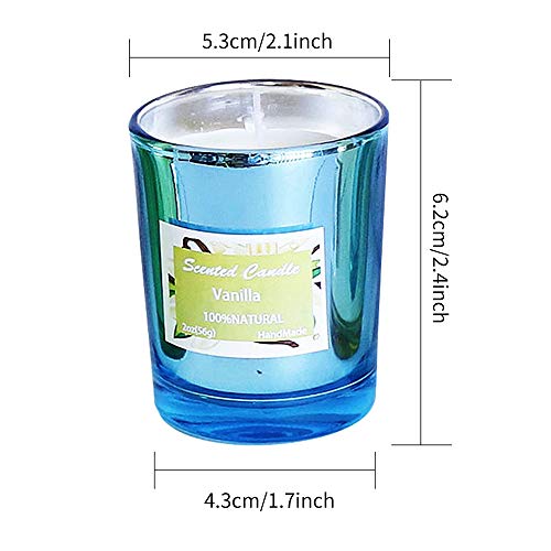 mreechan Vela perfumada,perfumada,Set de 12 Velas perfumadas en conserva de Vidrio de Regalo Decorativo para Velas, Adecuado para Navidad, cumpleaños, San Valentín, etc.