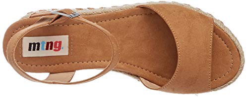 MTNG 51065 - Sandalias con Plataforma para Mujer, Beige (Antil Cuero C35921) 40 EU