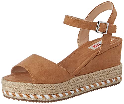 MTNG 51065 - Sandalias con Plataforma para Mujer, Beige (Antil Cuero C35921) 40 EU