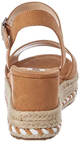 MTNG 51065 - Sandalias con Plataforma para Mujer, Beige (Antil Cuero C35921) 40 EU