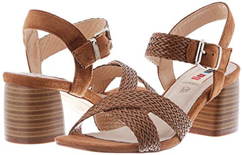 MTNG Collection 58826, Sandalias con Punta Abierta para Mujer, Marrón (Cuki Cuero/Join Cuero C49166), 40 EU