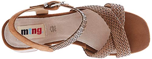 MTNG Collection 58826, Sandalias con Punta Abierta para Mujer, Marrón (Cuki Cuero/Join Cuero C49166), 40 EU