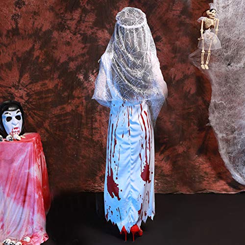 MTSBW Zombie Bride Costume Ghost Cosplay Halloween Bloody Stage Outfit Al Aire Libre