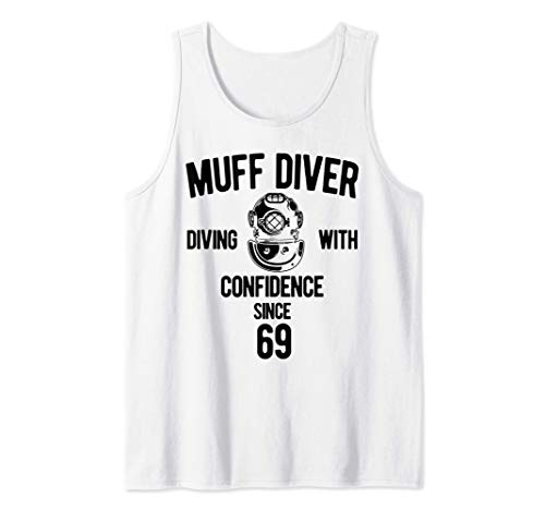 Muff Diver Oral Sex Regalo para hombres adultos Camiseta sin Mangas