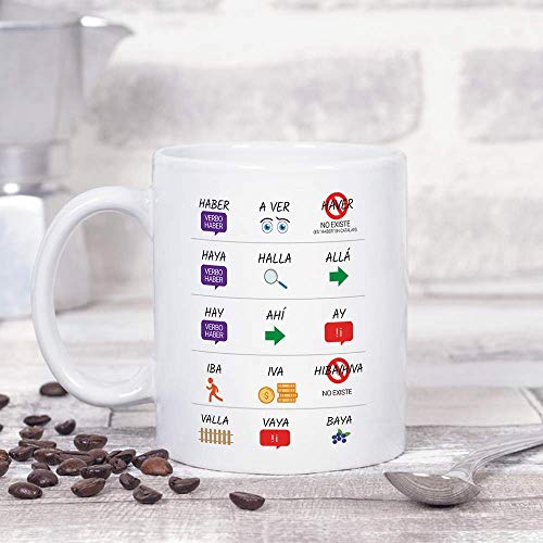 MUGFFINS Taza graciosa -"Errores Ortográficos" - Regalos divertidos de Desayuno. Cerámica 350 mL