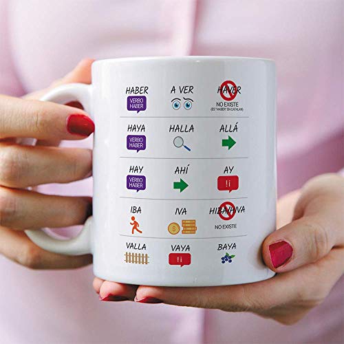 MUGFFINS Taza graciosa -"Errores Ortográficos" - Regalos divertidos de Desayuno. Cerámica 350 mL