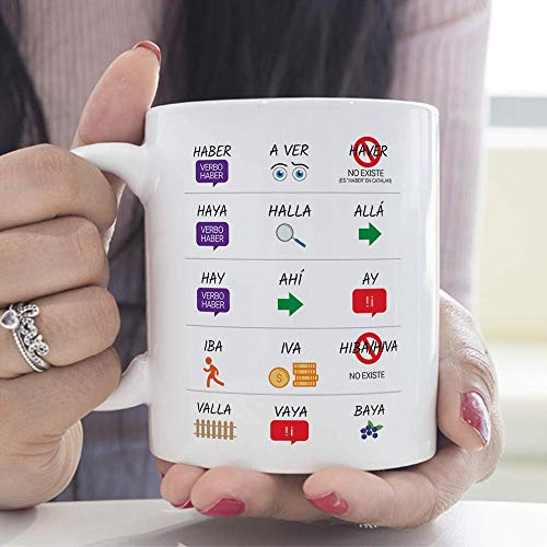 MUGFFINS Taza graciosa -"Errores Ortográficos" - Regalos divertidos de Desayuno. Cerámica 350 mL