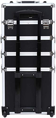 MuGuang 5 en 1 universal beauty case trolley Maletín para maquillaje Estuche de maquillaje Neceser de