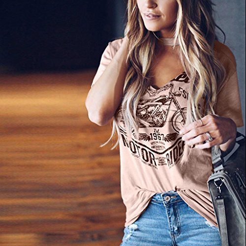 Mujer Camiseta,Sonnena Patrón de Sol Estampado sin Manga Camiseta para Mujer y Chica Joven Casual Sexy Traje de Verano Fresco para Citas Actividades al Aire Libre (L, Rosa)