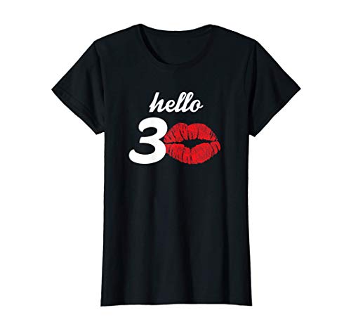 Mujer Hola 30 Mamá Regalos De Cumpleaños Para Las Mujeres 30 Años Camiseta