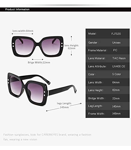 MUJUN 2019 Moda Gafas de Sol Fashion Star Gafas de película Colorida Tendencia Europea y Americana Uñas de arroz Mujeres (Color : 3)