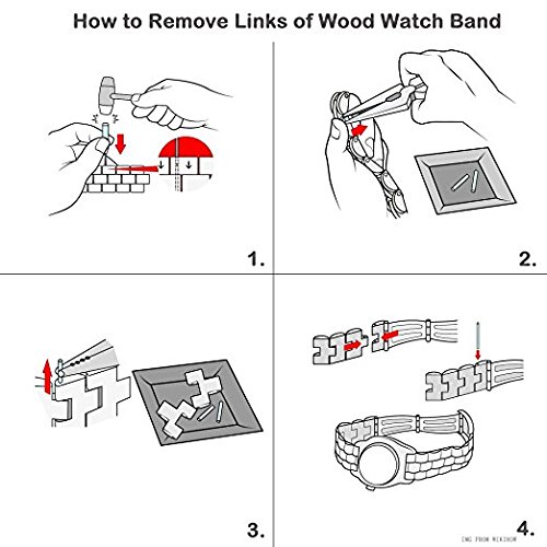 MUJUZE Reloj de Madera Relojes de Pulsera para Hombres y Mujeres Correa de sándalo y Manos Luminosas Reloj analógico de Madera de Cuarzo