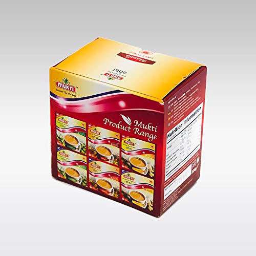Mukti - Mezcla de Tés Instantánea Masala Edulcorada | Fácil de Usar | Deliciosa Especialidad Chai | Especias Orgánicas y Naturales | Beneficios Para la Salud | Deliciosa Bebida Caliente | 10 Sobres