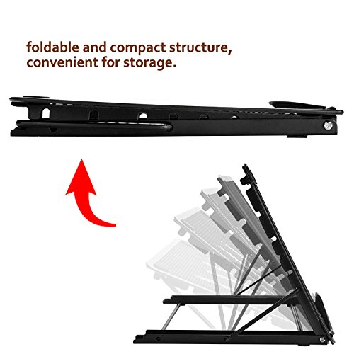 Multifunción 7 ángulo Soporte de ángulo múltiple ajustable ventilado, para computadora portátil, tableta y tablero de bocetos
