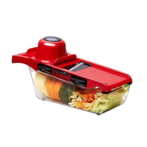 Multiusos Cortador de Verduras 7 en 1 Mandolina de Cocina, Slicer de Cocina Ralladores y Cortadores Manuales, Inoxidable Utensilios de Cocina Profesional para Cortar Frutas/Verduras