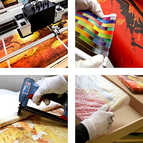 murando - Cuadro en Lienzo 100x50 cm Impresión de 5 Piezas Material Tejido no Tejido Impresión Artística Imagen Gráfica Decoracion de Pared Arbol Bosque Abstracto Klimt b-C-0046-b-n