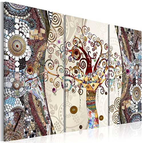 murando - Cuadro en Lienzo 120x80 - Mosaico - Impresión de 3 Piezas Material Tejido no Tejido Impresión Artística Imagen Gráfica Decoracion de Pared - Gustav Klimt Baum l-C-0002-b-f