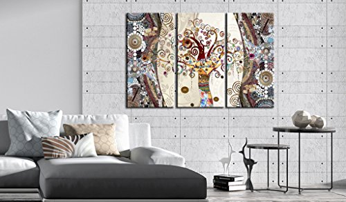 murando - Cuadro en Lienzo 120x80 - Mosaico - Impresión de 3 Piezas Material Tejido no Tejido Impresión Artística Imagen Gráfica Decoracion de Pared - Gustav Klimt Baum l-C-0002-b-f