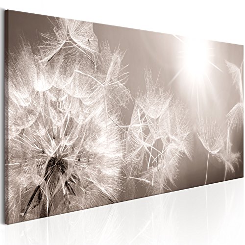 murando Cuadro en Lienzo 135x45 cm - Naturaleza Flores 1 Parte Impresión en Material Tejido no Tejido Impresión Artística Imagen Gráfica Decoracion de Pared Diente de Leon b-C-0161-b-a