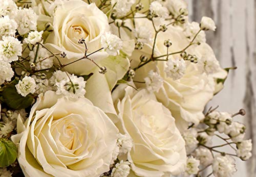 murando Cuadro en Lienzo Flores 200x100 cm 5 Partes Impresión en Material Tejido no Tejido Impresión Artística Imagen Gráfica Decoracion de Pared - Naturaleza Rosas n-C-0291-b-m