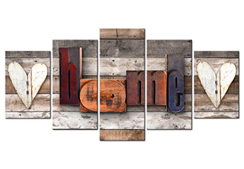 murando - Cuadro en Lienzo Home 200x100 cm Impresión de 5 Piezas Material Tejido no Tejido Impresión Artística Imagen Gráfica Decoracion de Pared Tablas m-C-0252-b-m