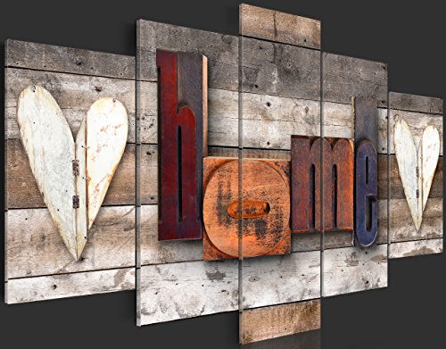 murando - Cuadro en Lienzo Home 200x100 cm Impresión de 5 Piezas Material Tejido no Tejido Impresión Artística Imagen Gráfica Decoracion de Pared Tablas m-C-0252-b-m
