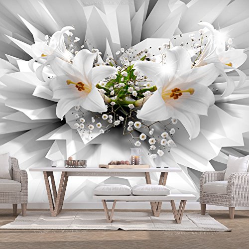 murando Fotomurales Flores Lirios 400x280 cm XXL Papel pintado tejido no tejido Decoración de Pared decorativos Murales moderna de Diseno Fotográfico 3D Abstracto b-C-0213-a-a