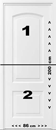 murimage Papel Pintado Hoja de la Puerta 86 x 200 cm Incluye Pegamento Pasillo Entrada blanco Efecto 3D Baño Fotomurales Pared