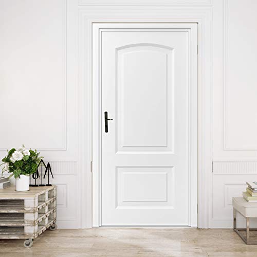 murimage Papel Pintado Hoja de la Puerta 86 x 200 cm Incluye Pegamento Pasillo Entrada blanco Efecto 3D Baño Fotomurales Pared
