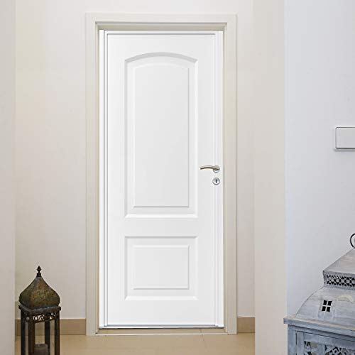 murimage Papel Pintado Hoja de la Puerta 86 x 200 cm Incluye Pegamento Pasillo Entrada blanco Efecto 3D Baño Fotomurales Pared