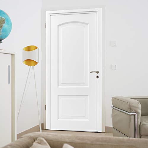 murimage Papel Pintado Hoja de la Puerta 86 x 200 cm Incluye Pegamento Pasillo Entrada blanco Efecto 3D Baño Fotomurales Pared