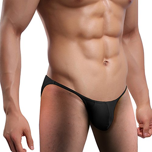 Musclealive Hombres Bragas Bulto blando Bikini tanga sexy Moda Ropa interior Algodón y Spandex