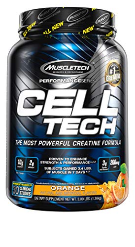 Muscletech Suplemento para Deportistas Cell Tech 3LB, Sabor Orange - 1400 gr