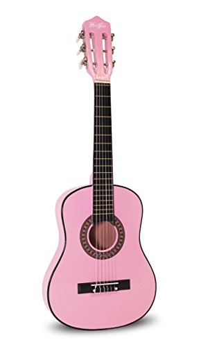 Music Alley Guitarra acústica clásica de niños secundaria, color Rosa