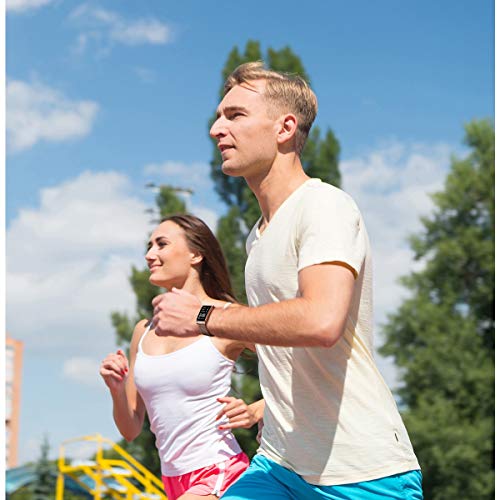 Muvit I/O Luxe Aqua - Pulsera de Actividad y sueño con Correa milanesa, Color Dorado