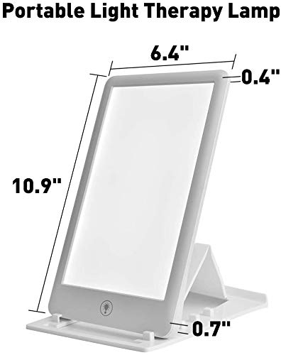 MUXIN Lámpara de Terapia de Luz, 10,000-32000 Lux Sad Tratamiento para el Trastorno Afectivo Estacional, Full Spectrum Daylight Luz Feliz portátil con 3 Niveles de Brillo, Control táctil, sin luz UV