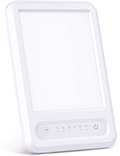 MUXIN Lámpara de Terapia de Luz, 10000 Lux Sad Tratamiento para el Trastorno Afectivo Estacional, Full Spectrum Daylight Luz Feliz portátil con 3 Niveles de Brillo, Control táctil, sin luz UV