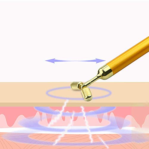 MXL 24k Beauty Bar Golden Facial Face Massager, 3D Roller Electric Sonic Energy y Arm Eye Nariz Head Massager Lifting Facial instantáneo, Antiarrugas, Estiramiento de la Piel, Reafirmante Facial