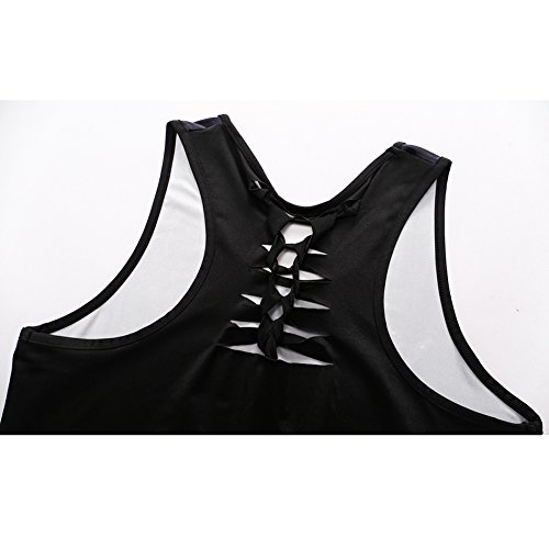 Mxssi Mujer Summer Sexy Gothic Skulls Impresos Rock Punk Chaleco tee Top Camiseta Estilo 9 M