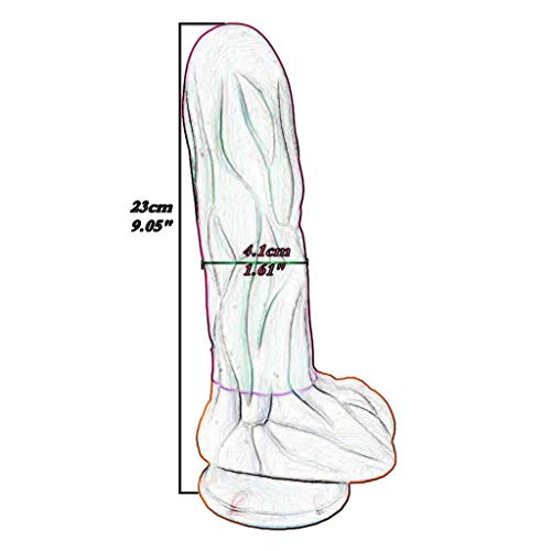 MXYBDFW-cryp-A Péné Réǎlǐstǐcǒ, De Gran Tamaño Enorme De Silicona De Espesor De Grado Médico Flexible |Diámetro: 1,61 Pulgadas / 4,1 Cm, Peso Neto: 448g Mǎsǎjéǎdǒr Séxǔǎl