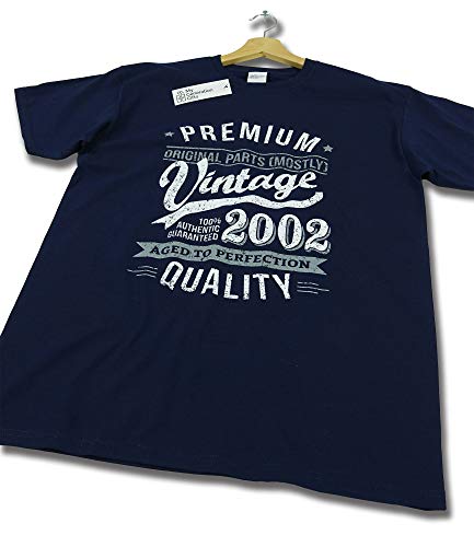 My Generation Gifts Vintage Year - Aged to Perfection - 18 Cumpleaños Años - Regalo de Cumpleaños Camiseta para Hombre - Azul Marino XL