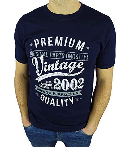 My Generation Gifts Vintage Year - Aged to Perfection - 18 Cumpleaños Años - Regalo de Cumpleaños Camiseta para Hombre - Azul Marino XL
